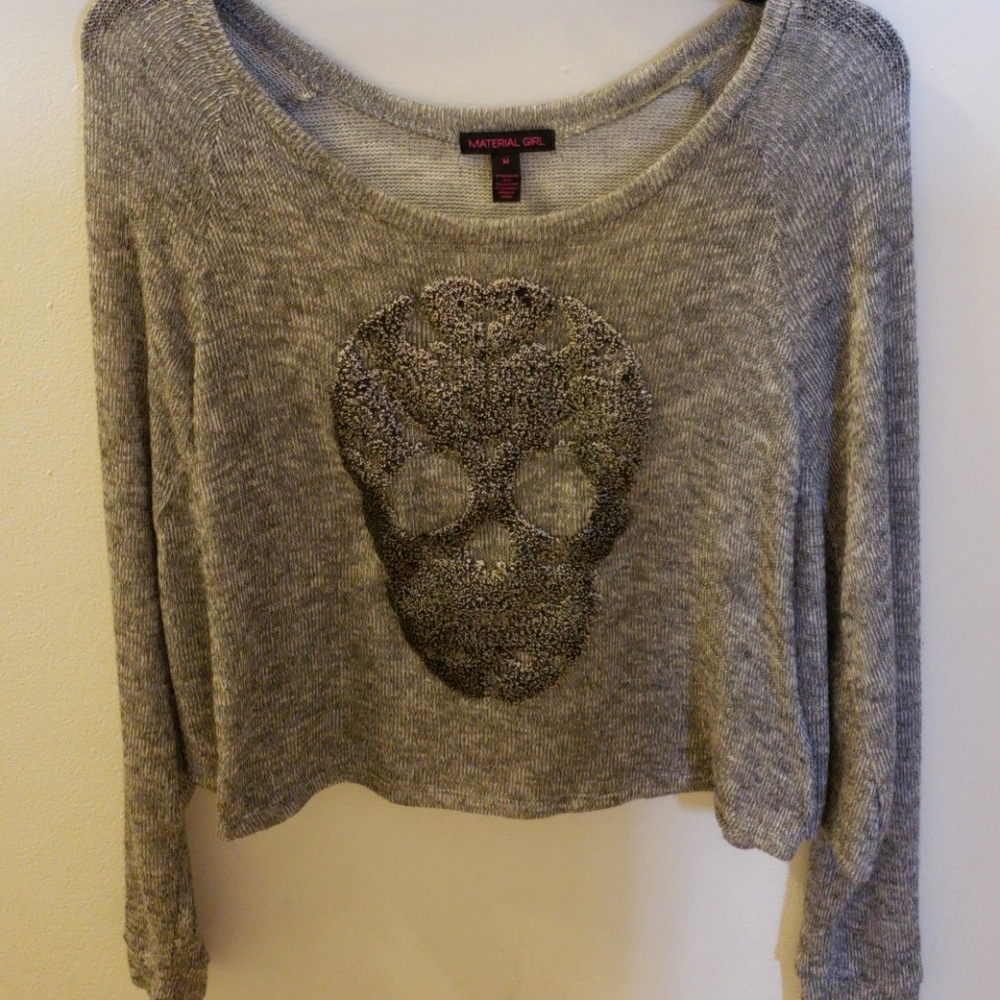 Material Girl Tweed Skull blouse (M)